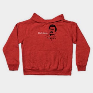 She's Here Kids Hoodie